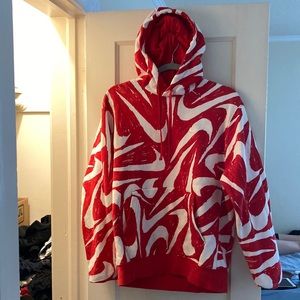 Nike swoosh hoodie (red)